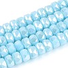 Electroplate Opaque Glass Beads Strands EGLA-N022-05B-A02-1