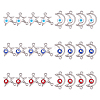 DICOSMETIC 24Pcs 6 Styles 304 Stainless Steel Enamel Connector Charms STAS-DC0010-36-1