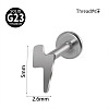 G23 Titanium 17 Gauge Threadless Labrets WGEEA58-32-1