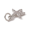 Brass Micro Pave Cubic Zirconia Charms ZIRC-F132-25P-3