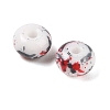 Opaque Spray Painted Glass Beads X1-GLAA-G118-01R-2