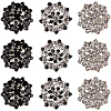 Gorgecraft 12Pcs 3 Colors 1-Hole Alloy Rhinestone Shank Buttons BUTT-GF0003-64-1