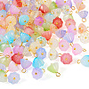 100Pcs 10 Colors Two Tone Handmade Lampwork Charms FIND-TA0003-89-2