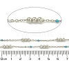 Brass Enamel Round Beaded Link Chain CHC-G022-07P-18-2