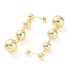 Brass Round Ball Dangle Stud Earrings for Women EJEW-D086-03G-2