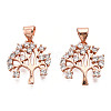 Brass Micro Pave Cubic Zirconia Pendants ZIRC-T006-05RG-1