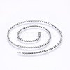 Non-Tarnish 304 Stainless Steel Box Chain Necklaces NJEW-F227-09P-08-1