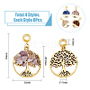 32Pcs 4 Styles Natural Mixed Stone European Dangle Charms G-DC0001-14-2
