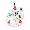 Vintage Chakra Jewelry Gemstone Pendants G-I114-01-1