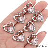 Platinum Alloy Resin Rhinestone Pendants PW-WGBD34C-13-1