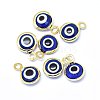 Handmade Evil Eye Lampwork Charms X-KK-F764-13G-04-2