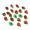 Acrylic Strawberry Shank Buttons X-BUTT-E025-03-3