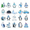40Pcs 20 Styles Winter Theme Zinc Alloy Enamel Pendants ENAM-CJ0006-43-1