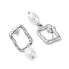 304 Stainless Steel Plastic Bead Stud Earrings EJEW-S227-03P-2