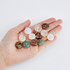 SUPERFINDINGS 12Pcs 6 Styles Natural & Synthetic Mixed Stones Copper Wire Wrapped Pendants G-FH0001-99-4