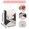 Cheriswelry 24Pcs 4 Colors Kraft Paper Carrier Bags CARB-CW0001-01-3