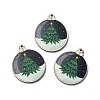Single Face Printed Wood Pendants LS-WOOD-H102-02H-1