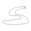 Non-Tarnish 304 Stainless Steel Cable Chain Necklace for Men Women NJEW-K245-024D-1