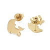 Dolphin Ion Plating(IP) 304 Stainless Steel Stud Earring Findings STAS-I206-120G-2