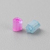 Opaque Colours Glass Hexagon Bugle Beads GLAA-TAC0005-008B-2