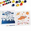 MAYJOYDIY US 1 Set Autumn Theme PET Hollow Out Drawing Painting Stencils DIY-MA0003-03C-1