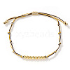 Brass Round Beads Braided Bead Bracelets AZ5003-12-1