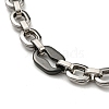 Non-Tarnish Two Tone 304 Stainless Steel Oval Link Chain Bracelet BJEW-B078-37BP-2