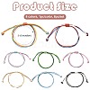 8Pcs 8 Colors Korean Waxed Polyester Cord Braided Bead Bracelets BJEW-FS00024-4