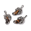 Natural Tiger Eye Pendants G-H281-06F-1