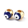 Evil Eyes Brass Enamel Beads KK-F845-15G-03-1