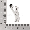 201 Stainless Steel Pendants STAS-A094-05D-P-3
