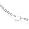 304 Stainless Steel Cable Chain Anklets AJEW-M026-10P-2