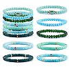 7Pcs 7 Style Handmade Polymer Clay Heishi Surfer Stretch Bracelets Set BJEW-SW00073-07-3