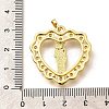 Religion Themed Rack Plating Brass Micro Pave Cubic Zirconia Pendants KK-L226-007G-12-3