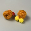 Woolen Crochet Mini Hat with Double Pom Pom Ball DIY-WH0032-56H-2
