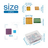 Elecrelive 272Pcs 2 Style Square Transparent Glass Cabochons GLAA-EL0001-01D-10