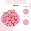 80Pcs Round Silicone Focal Beads SIL-SZ0001-24-23-2