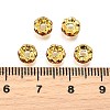 Brass Rhinestone Spacer Beads RB-A014-L6mm-20G-4
