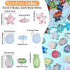 120Pcs 3 Styles Baking Paint and Golden Metal Enlaced Glass Beads DGLA-SC0001-08-2
