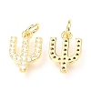 Brass Micro Pave Cubic Zirconia Charms ZIRC-O037-07G-2