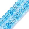 Baking Paint Transparent Glass Beads Strands DGLA-N005-12C-1