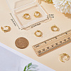 Beebeecraft 8Pcs Brass Hoop Earring Findings ZIRC-BBC0002-15-3