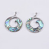 Abalone Shell/Paua Shell Pendants SSHEL-L008-27P-2