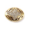 Brass Micro Pave Cubic Zirconia Beads KK-L229-025G-1