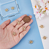 10Pcs Brass Micro Pave Clear Cubic Zirconia Connector Charms ZIRC-BBC0002-86C-3