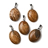 Natural Picture Jasper Pendants G-Z055-03P-25-1