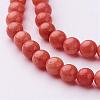 Natural Mashan Jade Round Beads Strands G-D263-6mm-M-2