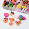 1Box Mixed Shapes Wood Beads for Children DIY WOOD-X0003-B-3