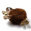 Imitation Rex Rabbit Fur & PU Leather Christmas Reindeer Pendant Keychain KEYC-K018-02KCG-03-3