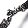 Men's Braided Leather Cord Bracelets BJEW-H559-09B-2